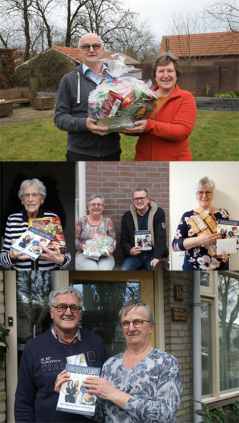 De winnaars met een inzending waarbij 0 of 1 fout werd gemaakt. Winnaars Mierlo puzzel 2020